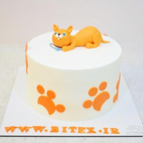 کیک گربه نارنجی 