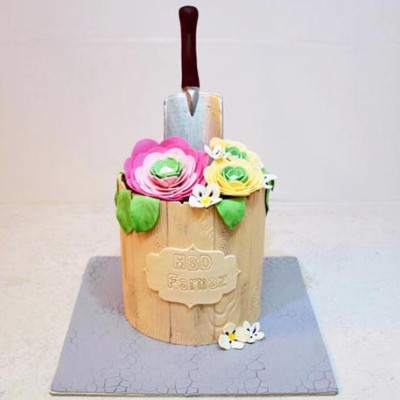 کیک تولد زنانه گلدان