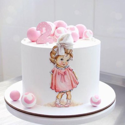 کیک دخترانه فانتزی بادکنکی 
