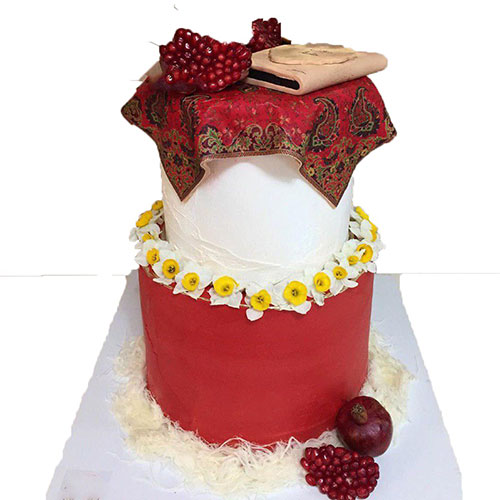 کیک یلدایی عروس گل نرگس