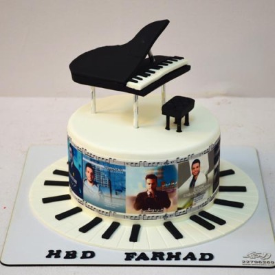 کیک موسیقی  پیانو تصویری