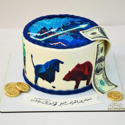 کیک مردانه بورس و دلار 