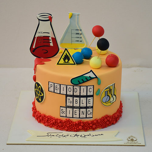 کیک آزمایشگاه شیمی