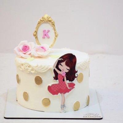 کیک دخترانه باله