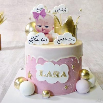کیک نوزادی دخترانه باس بیبی 