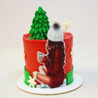 کیک دخترانه بزرگسال زمستانی