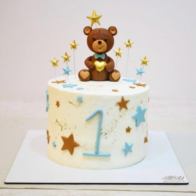 کیک تدی پسرانه ستاره ای 