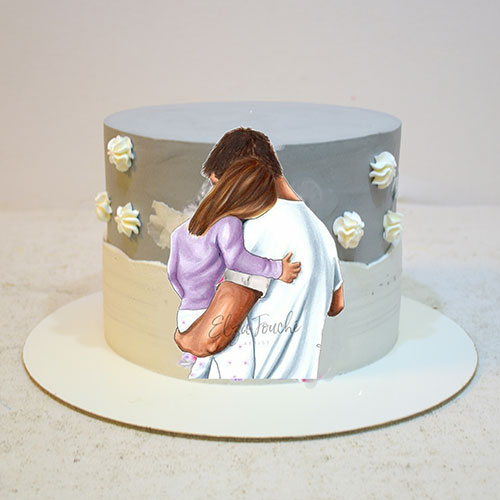 کیک روز پدر و دختر