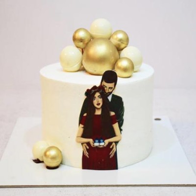 کیک بارداری طلایی 