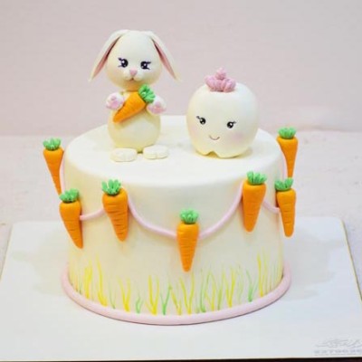 کیک دندونی دخترانه خرگوشی 