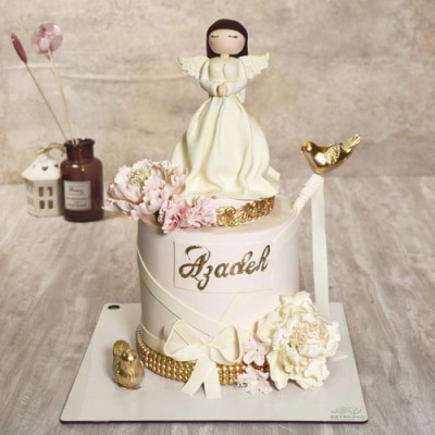 کیک دخترانه فرشته آسمانی
