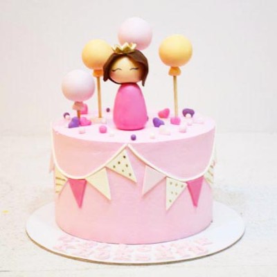 کیک دخترانه فانتزی عروسکی