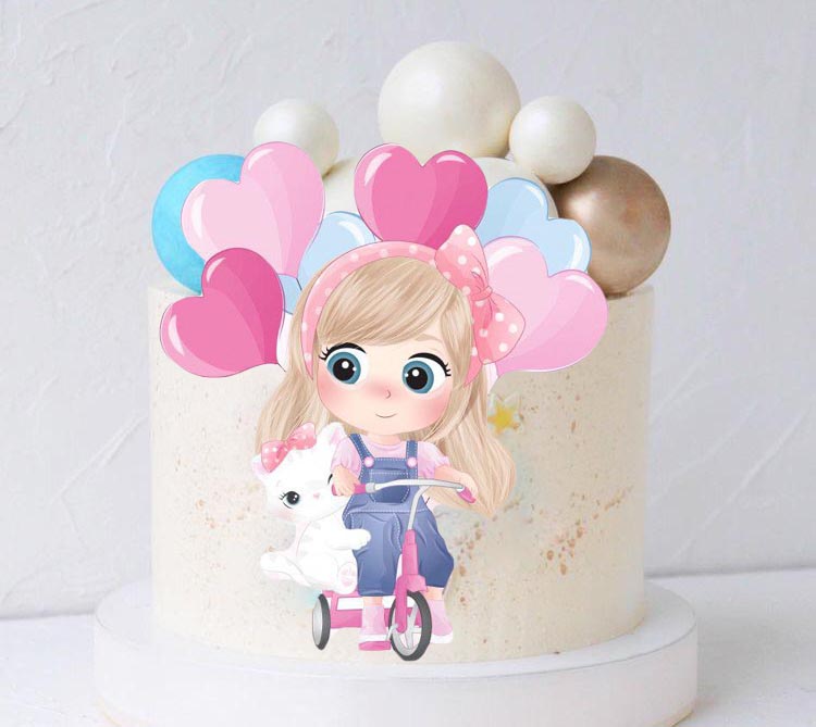 کیک روز دختر دوچرخه سوار