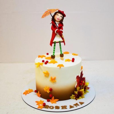 کیک پاییزی دخترانه شیک 