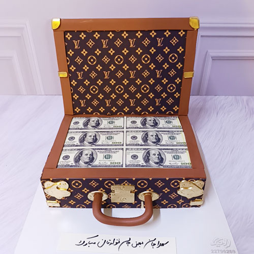 کیک چمدان دلار 