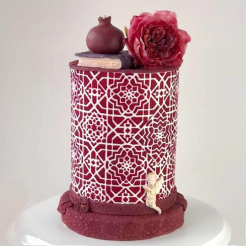 کیک یلدایی عروس قرمز
