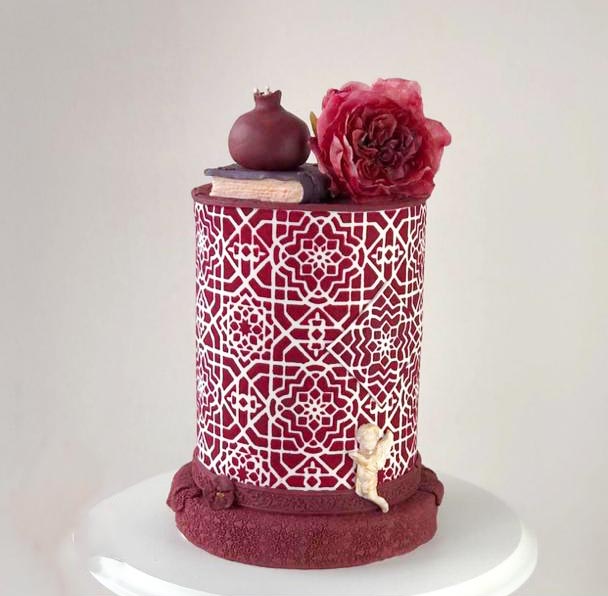 کیک یلدایی عروس قرمز