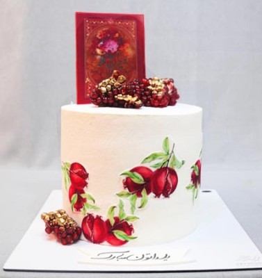 کیک یلدایی حافظ و انار 