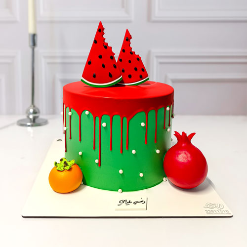 کیک سبز یلدایی 