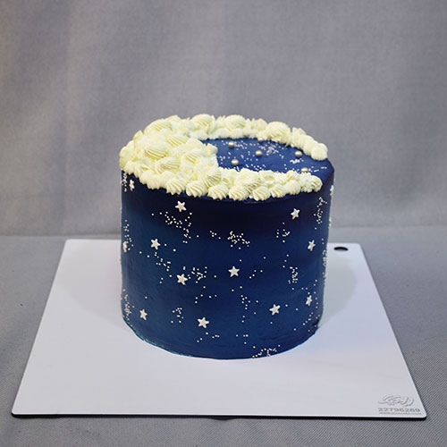 کیک کهکشان ماه آبی 