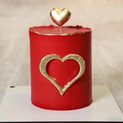 مینی کیک ولنتاین قلب طلایی 