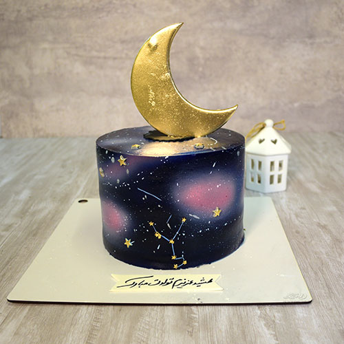 کیک کهکشانی ماه و ستاره