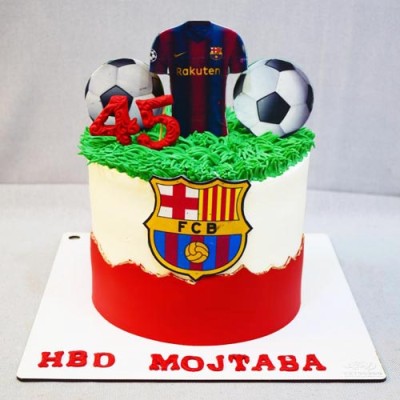 کیک فوتبالی بارسلونا 