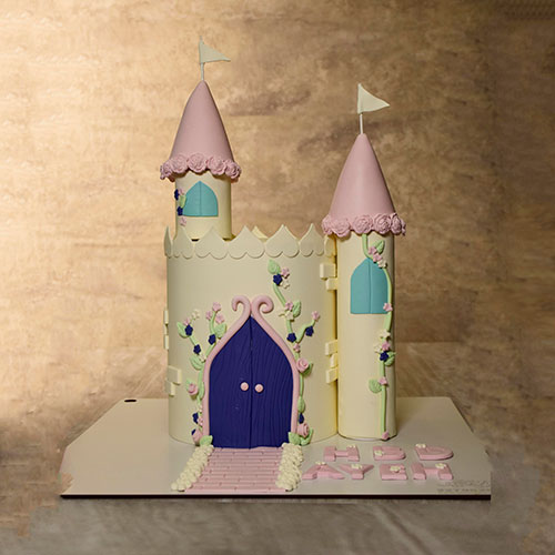 کیک دخترانه قلعه پرنسس