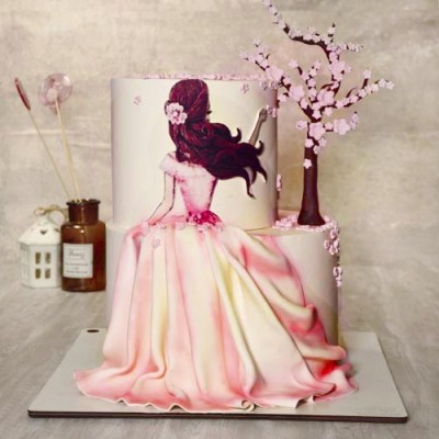 کیک بهاری دخترانه 