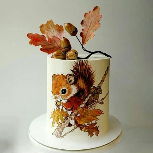 کیک پاییزی سنجاب بازیگوش