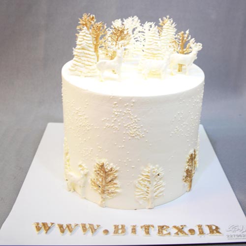 کیک خامه ای زمستانی