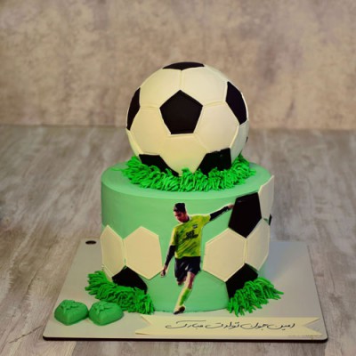 کیک فوتبالی زمین چمن