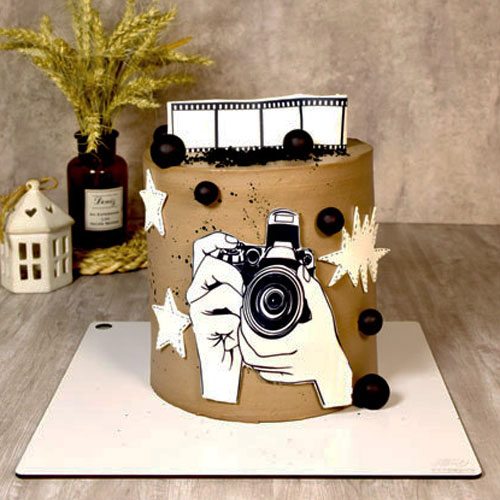 کیک روز عکاس خامه ای 