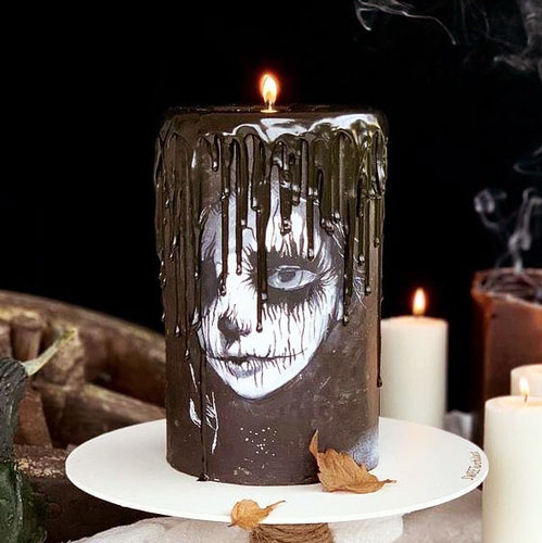کیک هالووین شمع