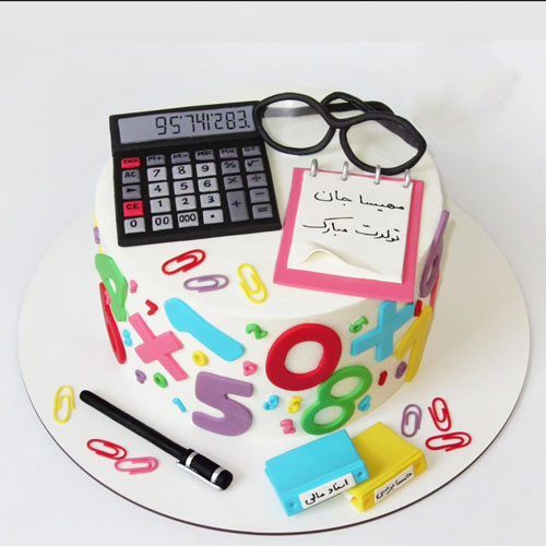 کیک روز حسابدار عینک