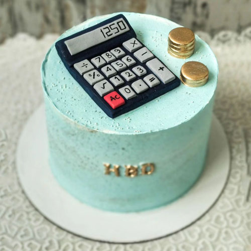 کیک روز حسابدار خامه ای