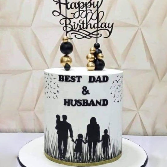 کیک روز پدر خامه ای  خانواده 