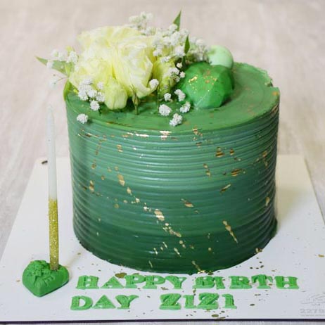 کیک بهاری سبز سه رنگ 