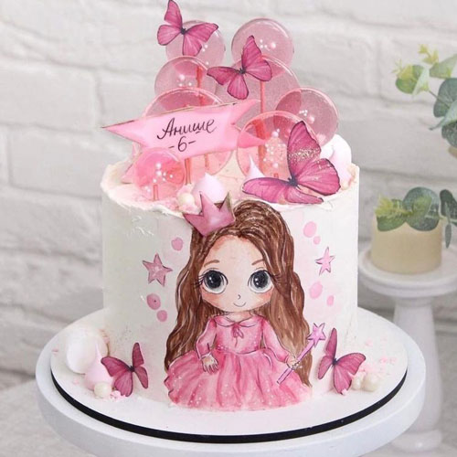 کیک روز دختر پروانه و تاج 