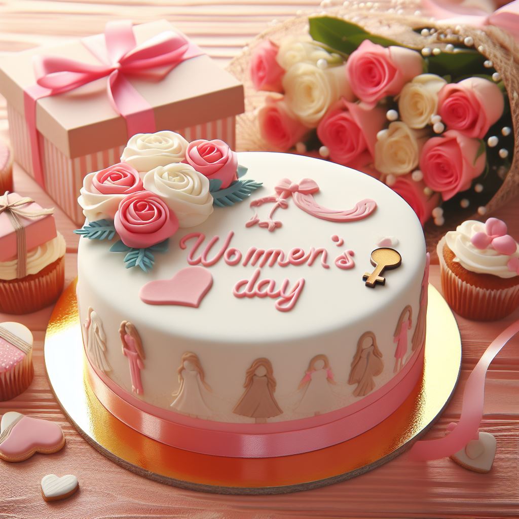 کیک تبریک روز زن